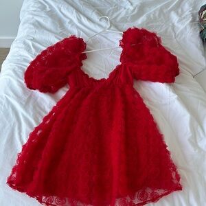 For Love and Lemons red rose dress size small with tags